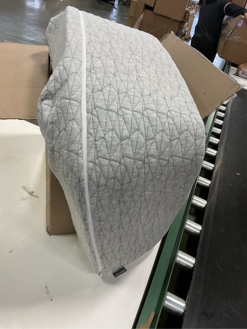 Condition photo showing Good Condition for MOONCUBE Bed Pillow Wedge for Headboard Gap Size King (76x10x6), Headboard Pillow for Bed Gap Filler (0-8"), Memory Foam Triangle Pillow Wedge for Rest & Reading, Between Headboard and Mattress(Grey)