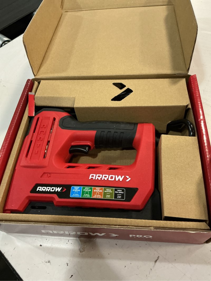 Condition photo showing Good Condition for et501f corded 5-in-1 professional electric staple and nail gun, wire stapler, and brad nailer