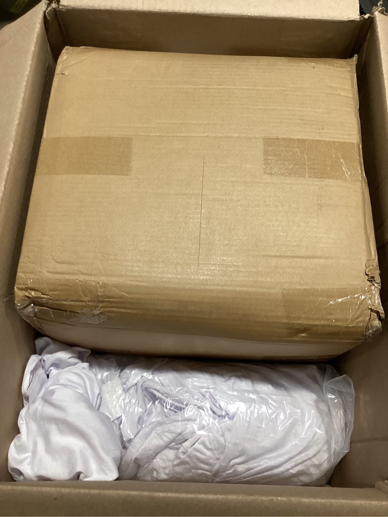 Condition photo showing Good Condition for Craft And Party 100 Pack White Spandex Folding Chair Covers, Stretch Polyester Slipcovers for Wedding, Party & Dining Chairs – Flat Front Design, Universal Fit Folding Chair Covers White - 100pcs