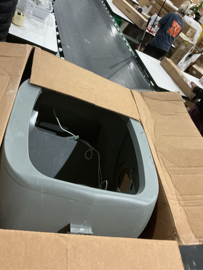 Condition photo showing As Is for automatic cat litter box self cleaning - app control - weight monitoring - ultra-quiet, medium cats and kittens litter box, safe anti-pinch?assembly required?- grey