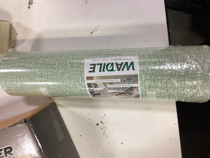 Condition photo showing New/Like New for wadile peel and stick wallpaper 15.7in x 787.4in, grasscloth contact paper for cabinets/countertops waterproof, wall paper pull and stick for bedroom, stick on wallpaper textured self adhesive