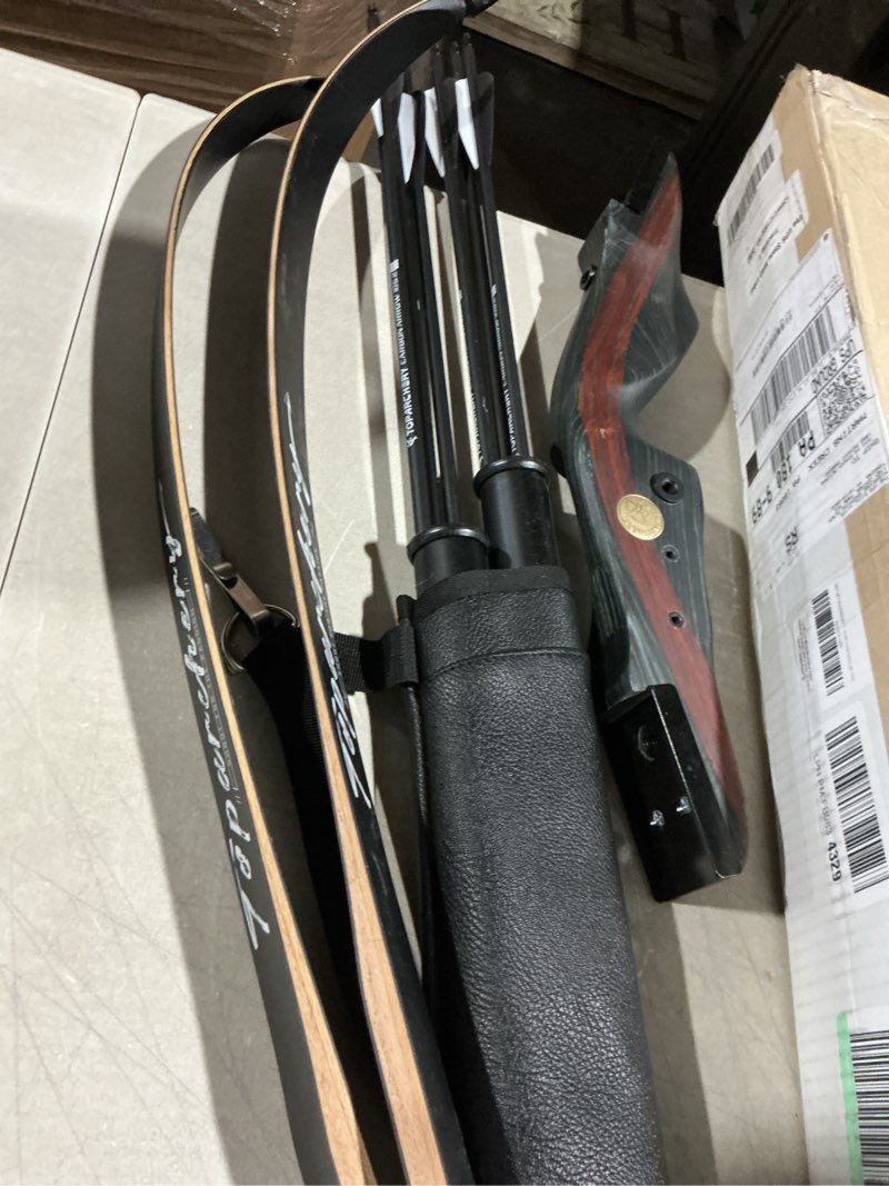 Condition photo showing As Is for 62" takedown hunting bow 20-50lbs recurve bow right hand archery arrows