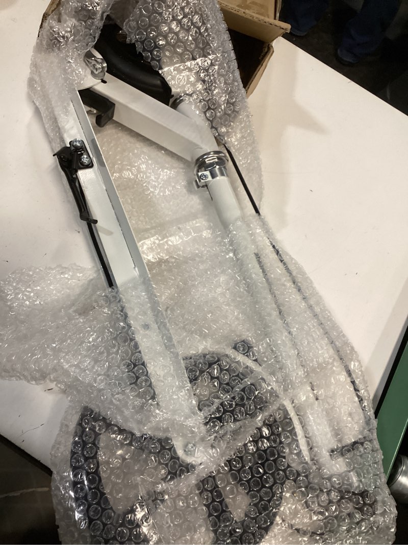 Condition photo showing Good Condition for scooters for kids 8-12, teens & adults - lightweight, foldable, 8-inch big wheels, hand brake & bell, 4 adjustable height levels, 240 lbs max load, perfect for school, campus and park rides white