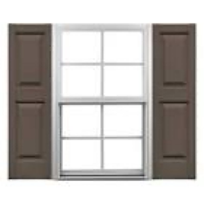 14 3/4 in. x 55 in. Raised Panel Shutter French Roast 385
