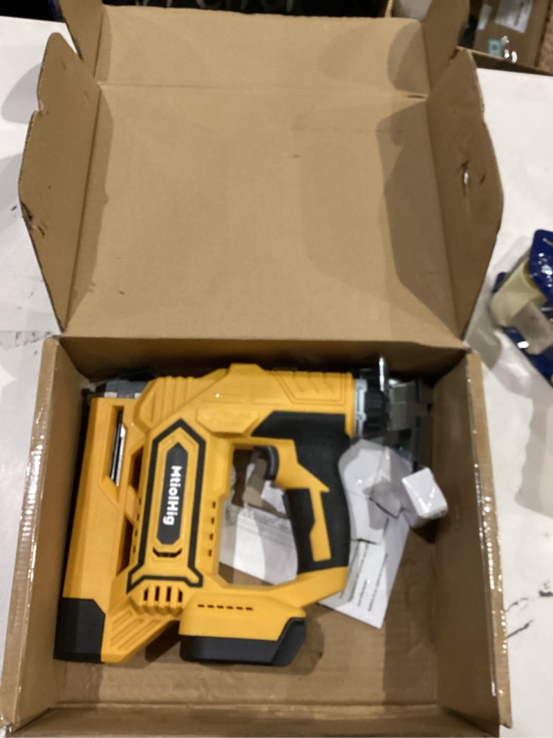 Condition photo showing As Is for Cordless Brad Nailer 2-in-1 Compatible with Dewalt Battery, 5/8 to 1-1/4 Inch 18 Gauge Nail Gun with 2000 Nials for Wood Carpentry, Brushless, 2 Mode, Tool Only MAX 1-1/4" Nailer for Dewalt Battery