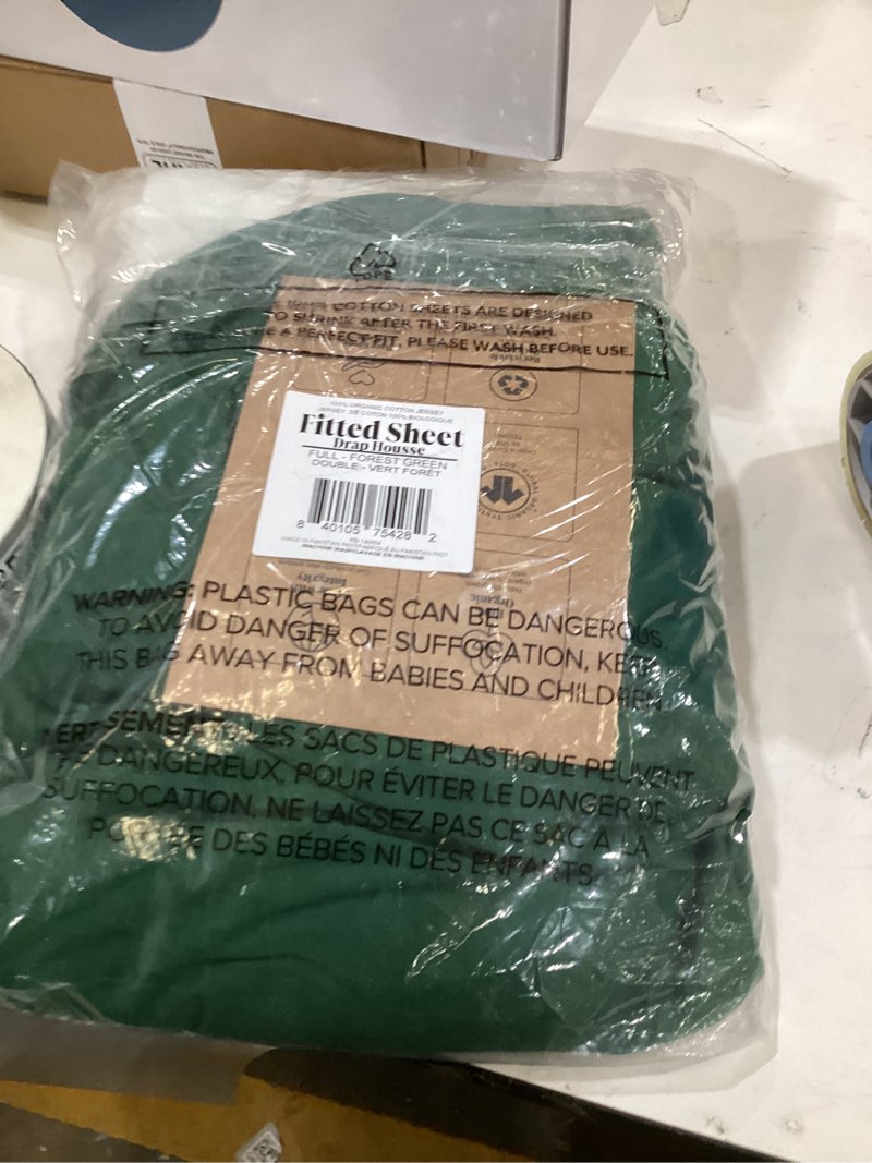 Condition photo showing Good Condition for bare home 100% organic cotton jersey fitted sheet - full size - ultra soft - deep pocket fitted sheet - 100% cotton - ring spun yarns (full, forest green) full 09 - forest green