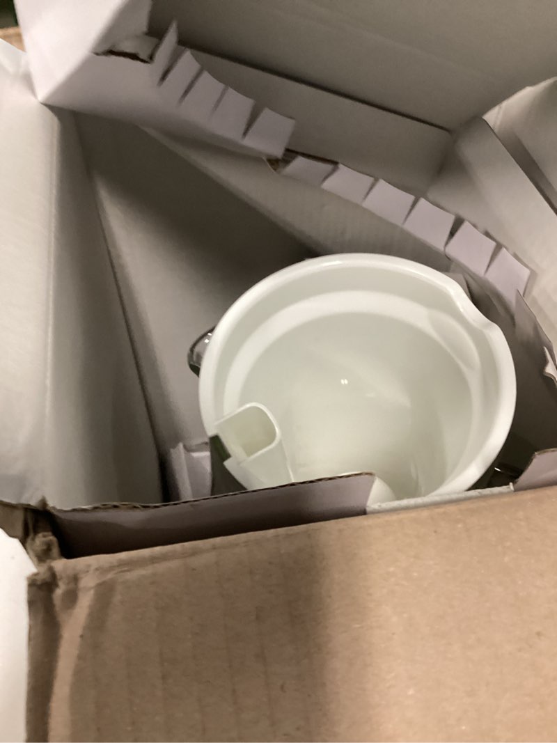 Condition photo showing New/Like New for lifestraw home water pitcher, 7-cup, white, glass with silicone base, white, for everyday protection against bacteria, parasites, microplastics, lead, mercury, pfas and a variety of chemicals white pack of 1