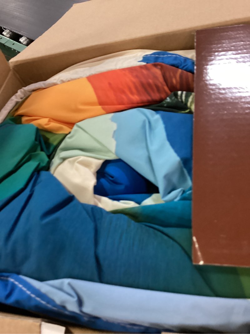 Condition photo showing Good Condition for bearhug 50” x 70” heated blankets battery operated, cordless wearable heating throw blanket with 15000 mah power bank, 3 heating levels usb rechargeable waterproof for camping,car,outdoors (lake)
