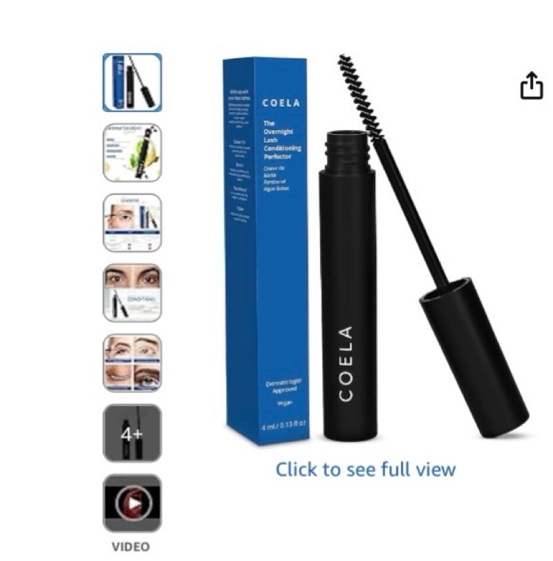 COELA's Overnight Lash Conditioning Mask with Castor Oil, Vitamin B7, Vitamin B5, Algae Extract | De