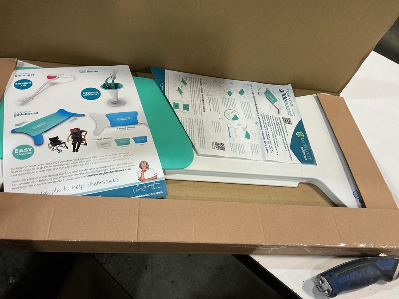 Condition photo showing Good Condition for buckingham glideboard transfer board wheelchair accessories mobility aids wheelchair transfer seat disability aids for elderly and disabled mobility aids for the home bath board furniture transfers white/green