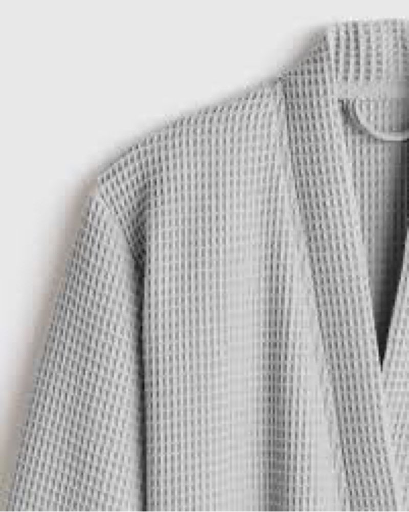 QUINCE Organic Turkish Waffle Robe L Grey