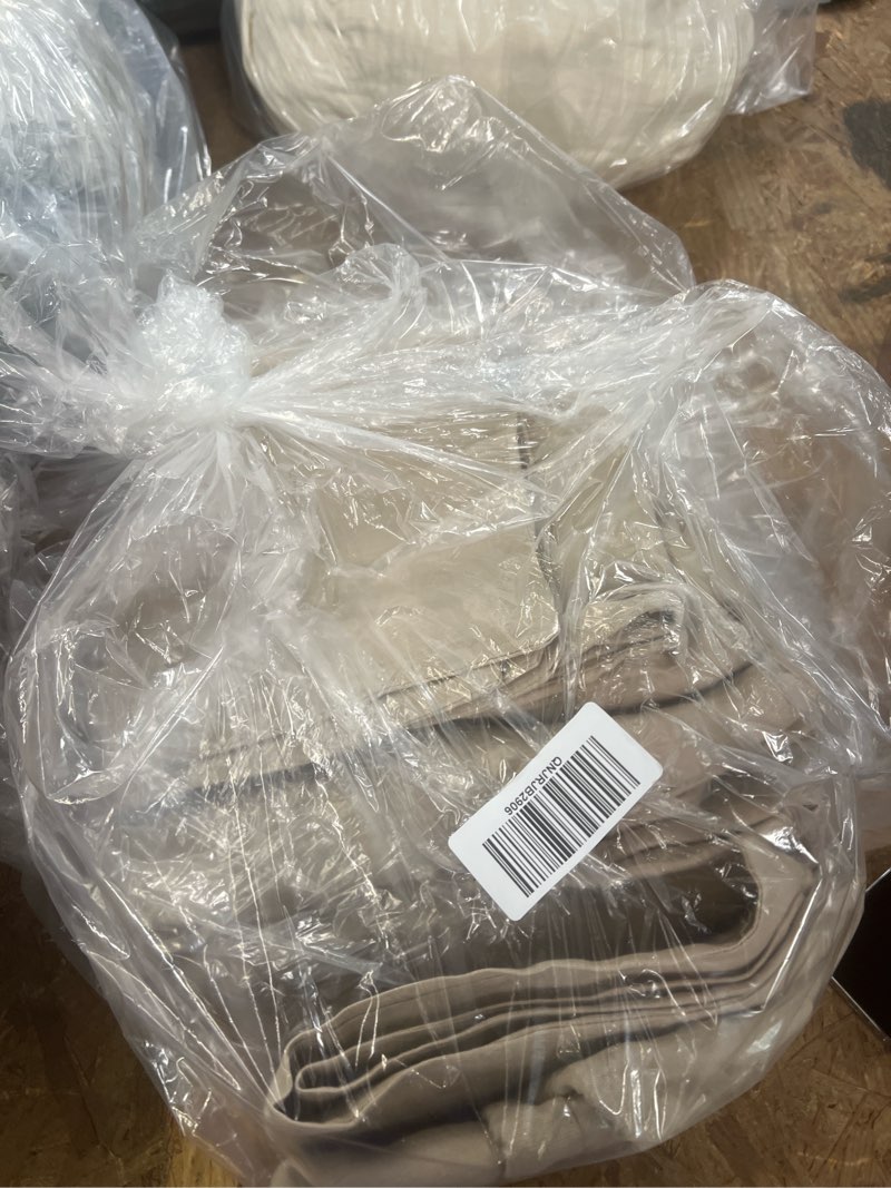Condition photo showing Good Condition for european linen duvet cover set, king/cal king, toffee