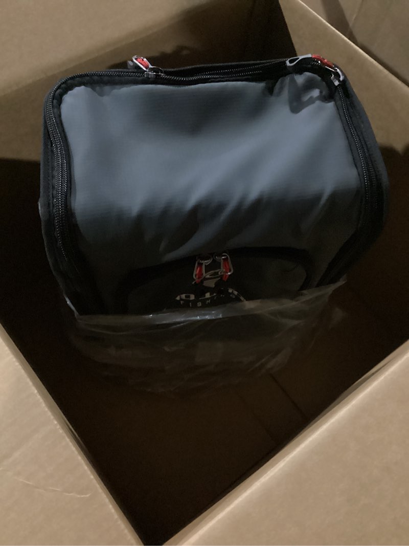 Condition photo showing New/Like New for Evolution Fishing Largemouth 3.0 Tackle Backpack - Patent Pending Modular Dividers, Rod Holders, Heavy Duty Fishing Backpack, Includes Quiklatch Tackle Trays