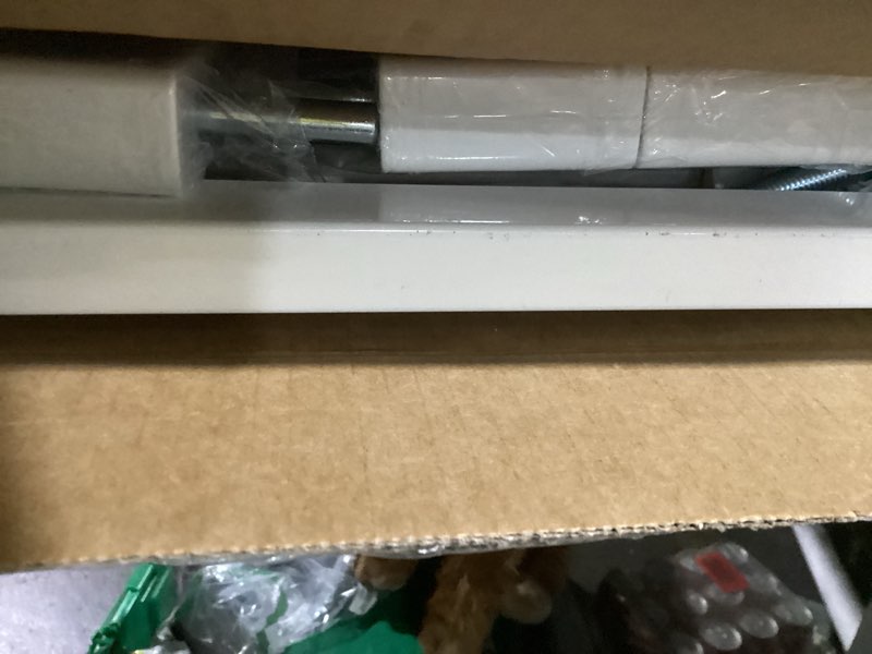 Condition photo showing As Is for clear baby safety gate for stairs,29"-48" wide, 30" tall pressure mounted acrylic pet gate, easy walk through auto close child gate for doorways and house,29.52-47.24" white 29.52-47.24"