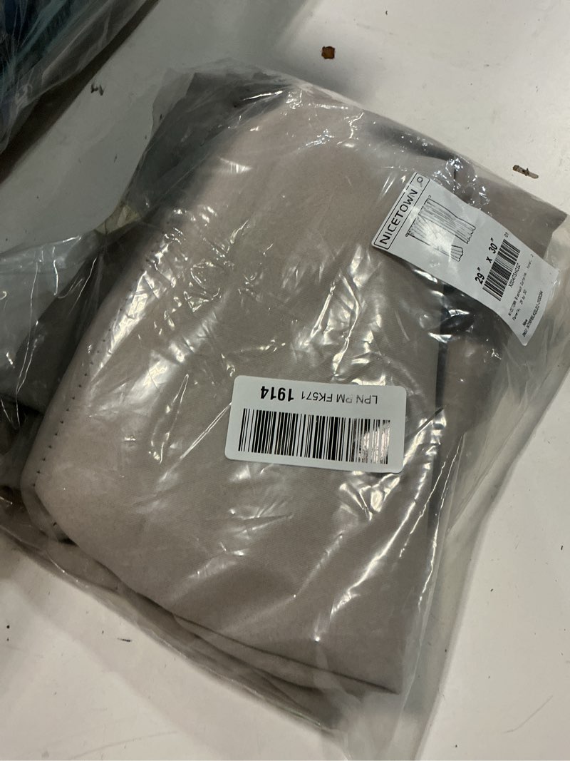 Condition photo showing Good Condition for NICETOWN Blackout Curtains for Living Curtains, Room Darkening Window Curtain Panels, Easy-Care Solid Thermal Insulated Draperies/Drapes for Daughter Room (Natural, 2 Panels, 29 by 30) Natural 29"W x 30"L (Pack of 2)