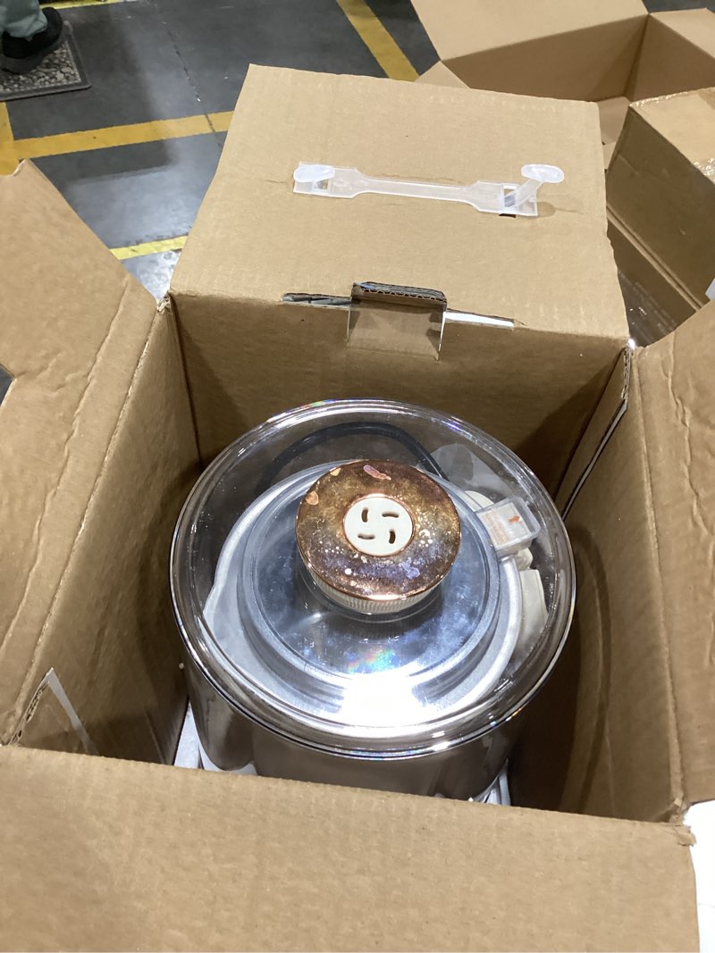 Condition photo showing As Is for 10 in 1 nut milk maker machine, 40oz/1.2l soy milk maker with auto clean/24h delay/keep warm/boil water, almond milk maker for homemade oat, juice, milk shakes, plant based and dairy free beverages beige