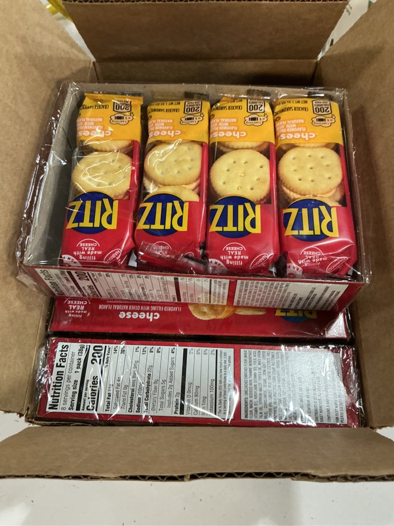 Condition photo showing New/Like New for nabs ss sand ritz w/cheese - box/8 - pack of 6 ( bb 01/jul 2026)