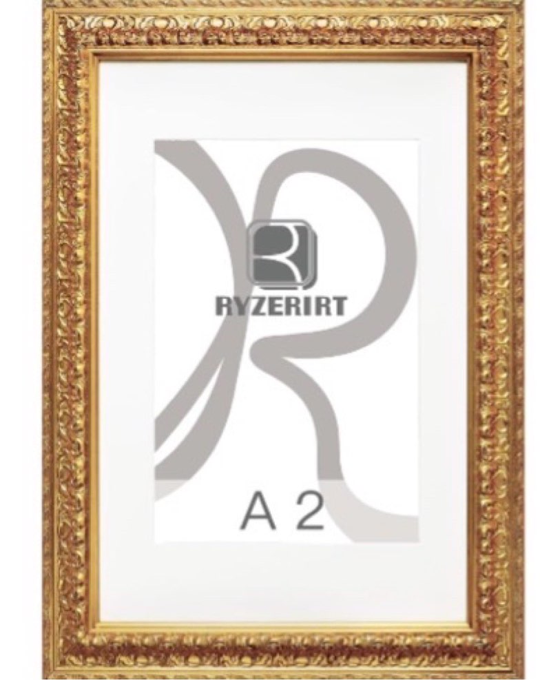 RYZERIRT Vintage Gold Picture Frame A2, 16.5X23.5 Inch Ornate Antique Photo Frames with Matting A3,R