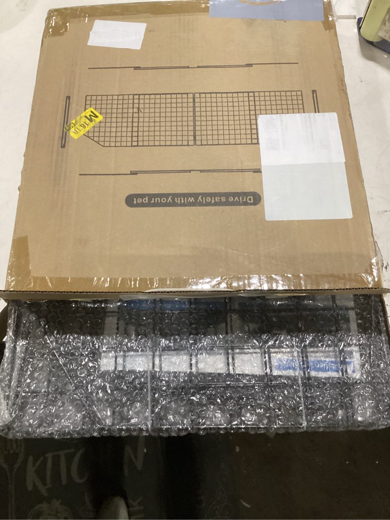 Condition photo showing New/Like New for rabbitgoo Dog Car Barrier for SUVs, Adjustable Large Pet Gate, Universal-Fit Divider Cargo Net, Heavy-Duty Wire Mesh Dog Barrier SUV, Van Vehicles Subaru Car Accessories Safety Travel, Standard Model