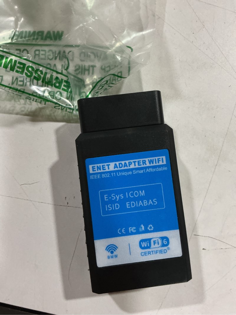 Condition photo showing As Is for bootmod3 obd wifi adapter for bmw f/g/i series,enet wifi adapter compatible with bimmercode,bimmerlink,bimmergeeks,mhd,ethernet to obd2 diagnostic&coding tool,work with ios,android,windows