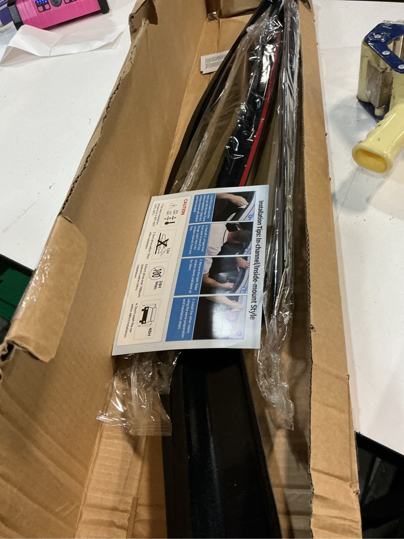Condition photo showing New/Like New for in-channel window rain guards for 2011-2023 dodge charger, window visor guard vent wind shade deflector rain shield protector sun visor 2012 2013 2014 2015 2016 2017 2018 2019 2020 2021, 4pcs 11-23 charger in-channel