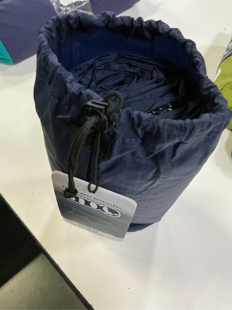 Condition photo showing New/Like New for eno, eagles nest outfitters profly rain tarp, ultralight hammock accessory, charcoal navy
