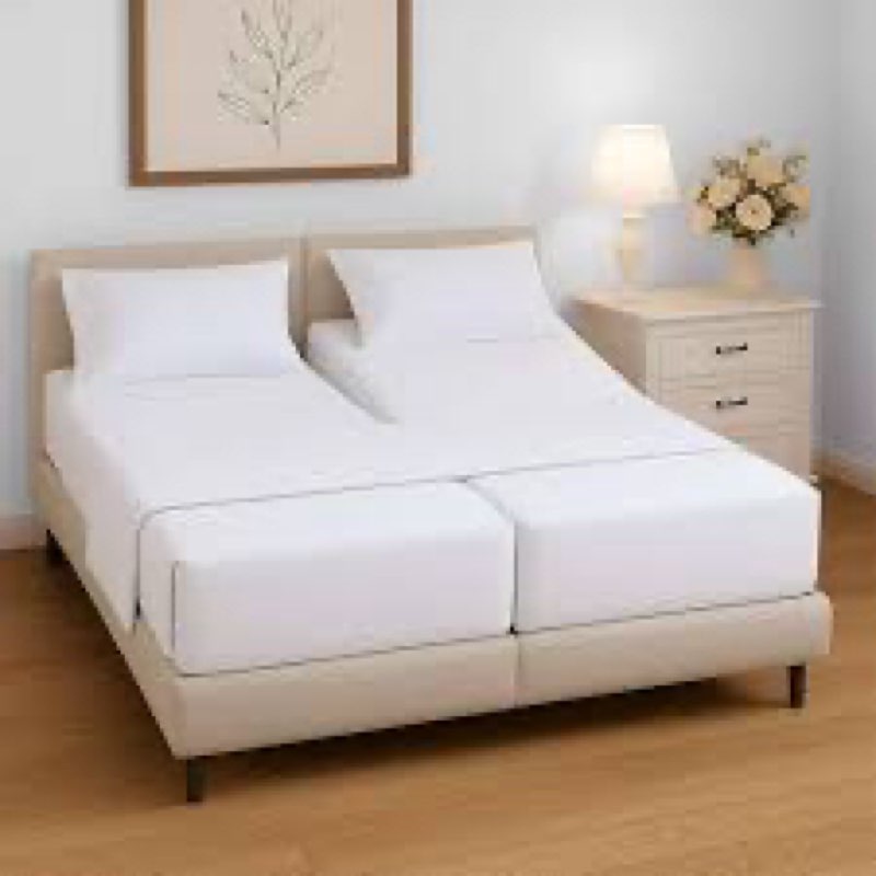 5 Piece Split California King Bed Sheet Set, Ultra Soft & Wrinkle Free, Fits Between 12" to 16" Deep