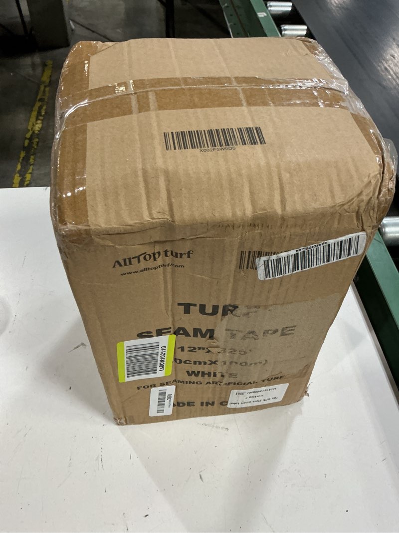 Condition photo showing New/Like New for alltop turf 12inx325ft(30cmx100m need apply glue) commercial grade heavy duty turf seam tape for sports & landscape artificial grass lawn & putting greens(no adhesive)