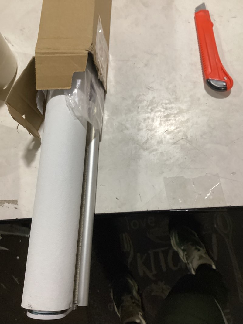 Condition photo showing New/Like New for GENIMO 100% Blackout Roller Window Shades, Window Blinds Cordless with Thermal Insulated, UV Protection Fabric, Mini French Door Blinds for Home, Office, Bedroom, Easy to Install, Brown, 29" W X 72" H Brown 29"W x 72"H