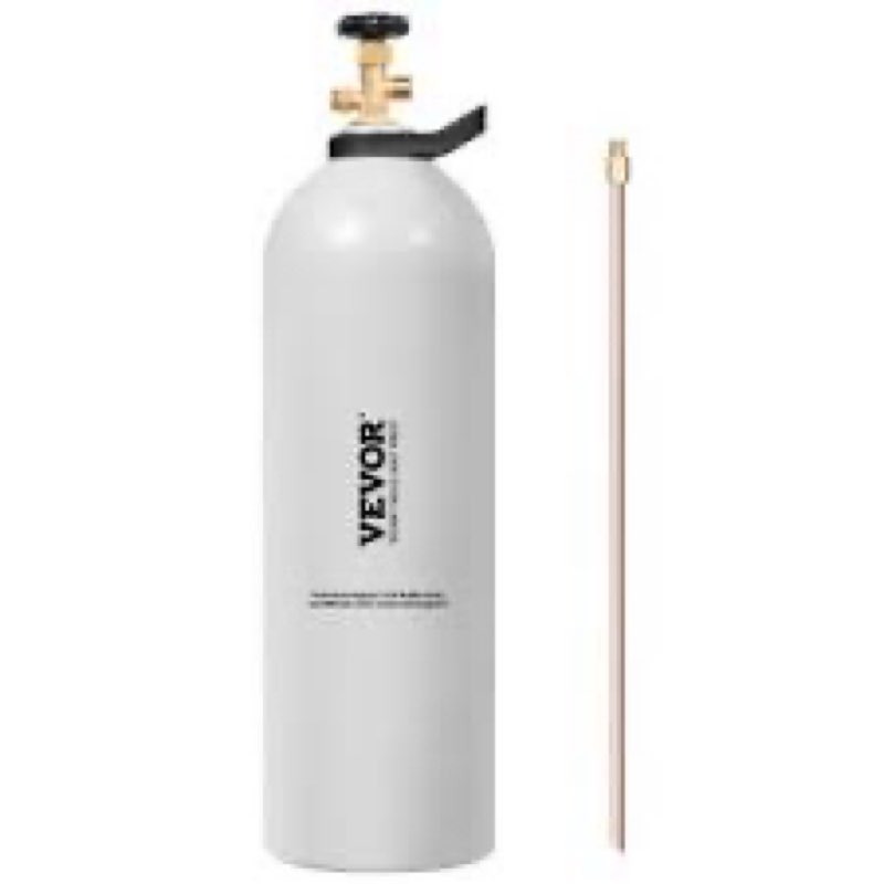 VEVOR CO2 Tank, 10 lbs New Aluminum Alloy Cylinder, CO2 Air Tank with Light Spray Coating, CGA320 Va