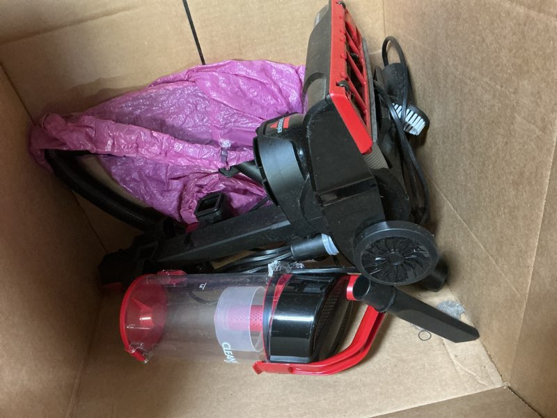 Condition photo showing As Is for bissell cleanview compact upright vacuum, lightweight design for apartments & dorms, powerful suction with removable extension wand & scatter-free technology, 3508
