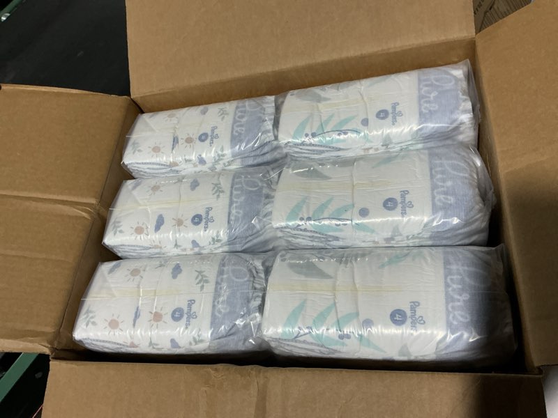 Condition photo showing New/Like New for Pampers Baby Diapers - Pure Protection - Size 4, 150 Count, for up to 100% Leakproof, Premium Plant-based Skin Protection