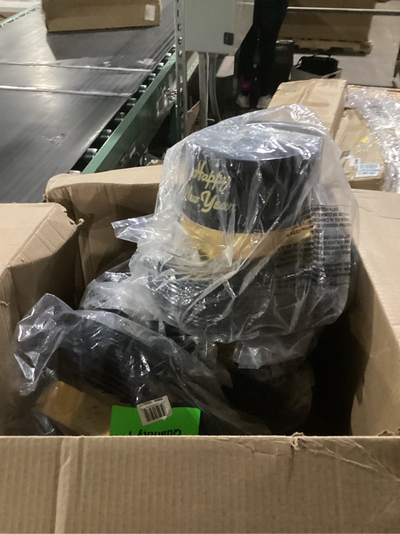 Condition photo showing New/Like New for Beistle 12 Piece Legacy Toppers, Black/Gold