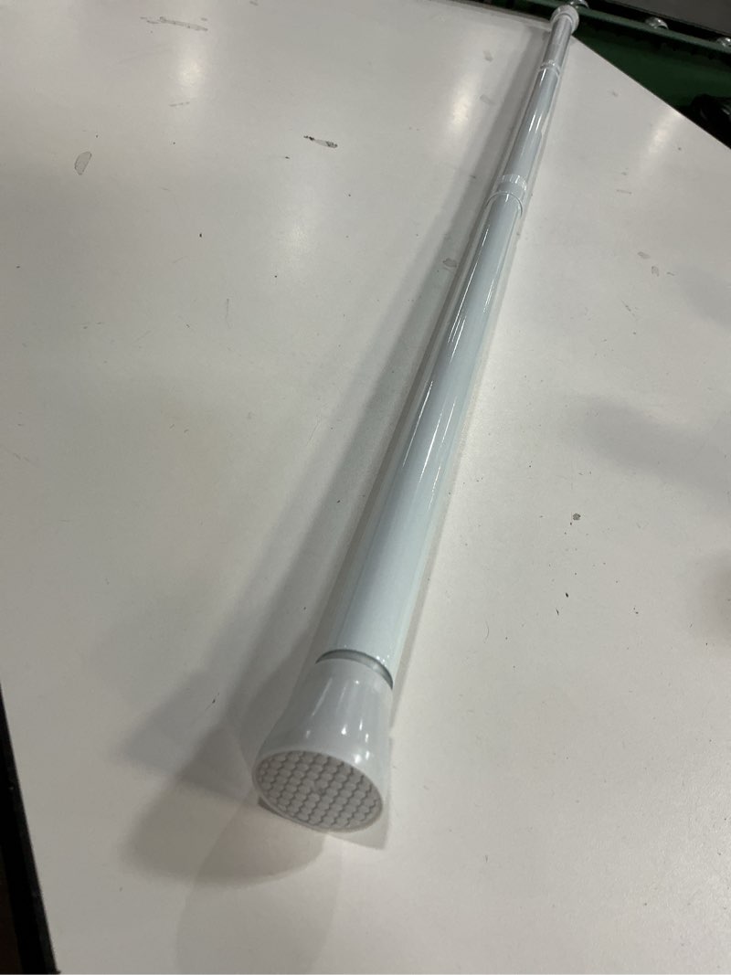 Condition photo showing Good Condition for White Tension Curtain Rod for Windows 28 to 48 inch, Adjustable Expandable Pressure Spring Curtain Rod No Drilling, 7/8" Curtain Rod for Bedroom Doorway Closet Door White-1P 28-48 inches