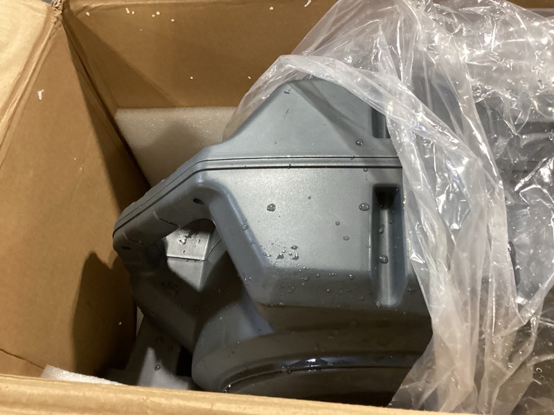Condition photo showing Good Condition for giraffe tools aw40 retractable hose reel 5/8" x 90 ft wall mounted garden hose reel heavy duty, automatic rewind, 180 deg swivel, any length lock, 9 pattern nozzle, 90 ft, dark grey 5/8 inch x 90 ft dark grey