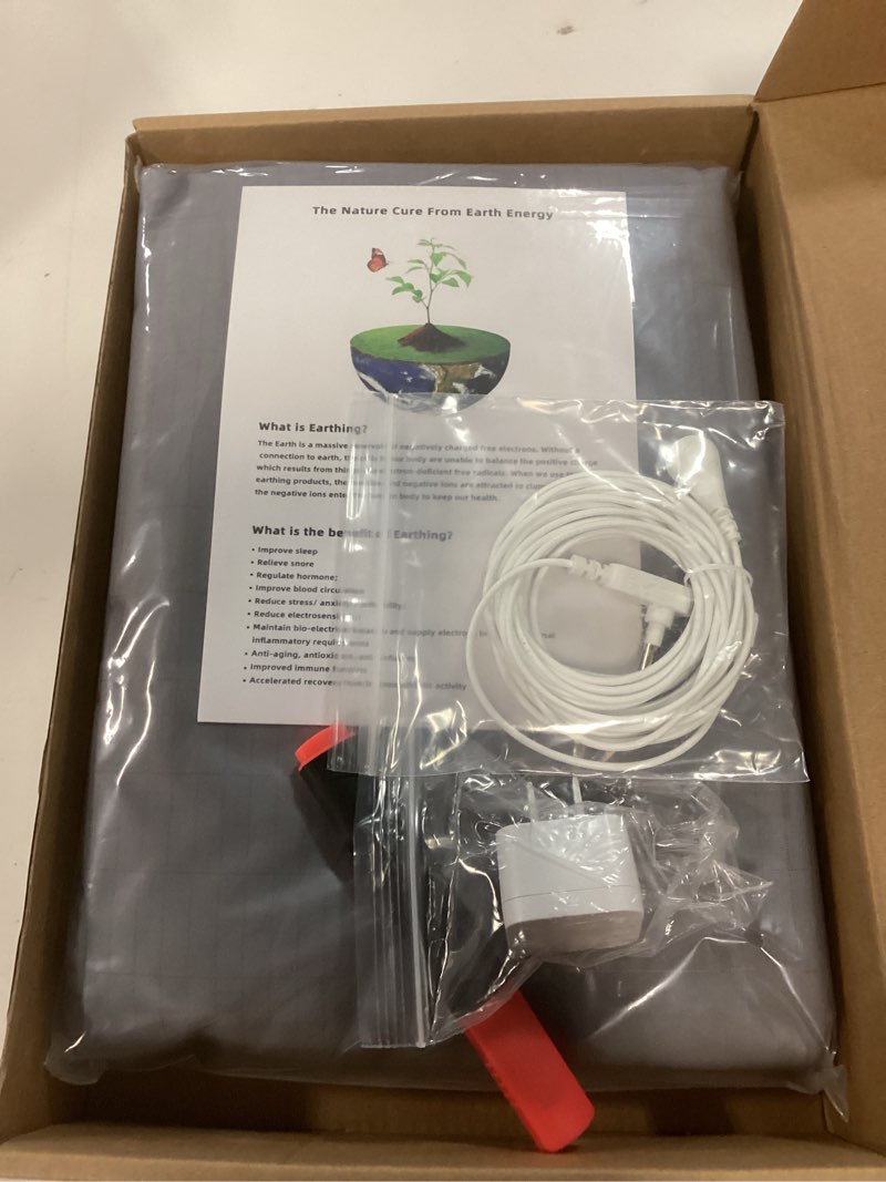 Condition photo showing New/Like New for grounding sheets gray queen size - 90% organic cotton + 10% pure silver fitted bed sheet for earthing - 400 thread count deep pocket grounded bedsheets - improved sleep down to earth ground bedding queen gray