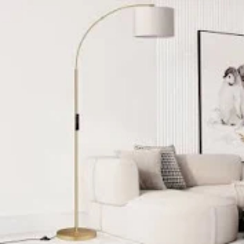 Merick 75" Arched Floor Lamp with Remote Control