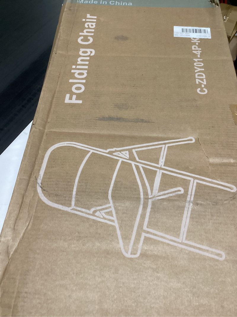 Condition photo showing Good Condition for DUMOS 10 Pack Leather Padded Folding Chair, Indoor Outdoor Portable Stackable Commercial Seat with Steel Frame, Capacity for Home, Office, Party, Comfy, Kahki Kahki 10 Pack