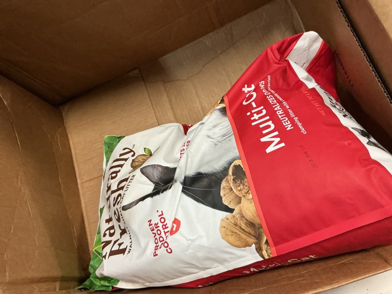 Condition photo showing Good Condition for bbd: 10/ 3/26 naturally fresh cat litter made from walnut shells, unscented, multi-cat, upcycled, low dust, sustainable, 30 lbs