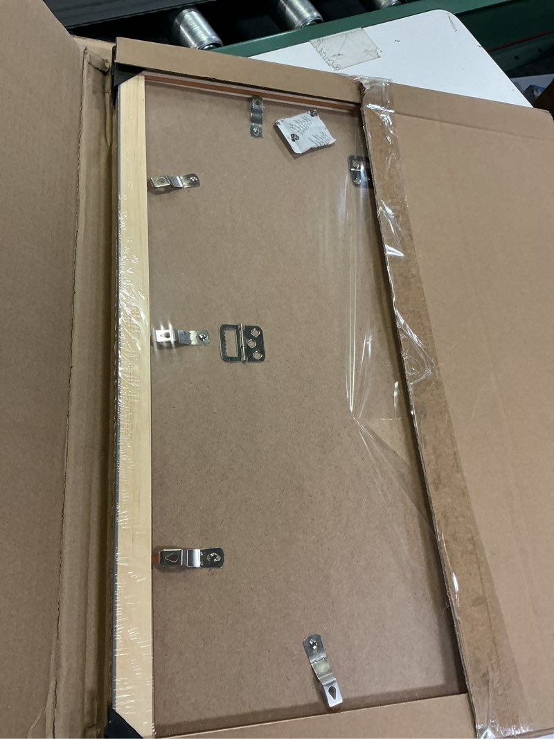 Condition photo showing Good Condition for 16x20 Wood Frame Gold, Ornate Natural 20x16in Picture Poster Frame, Modern Golden 16 x 20inch Gallery Wall Photo Frame with HD Plexiglass, Horizontal Vertical Wall Mounting Display 1pcs Gold 16x20