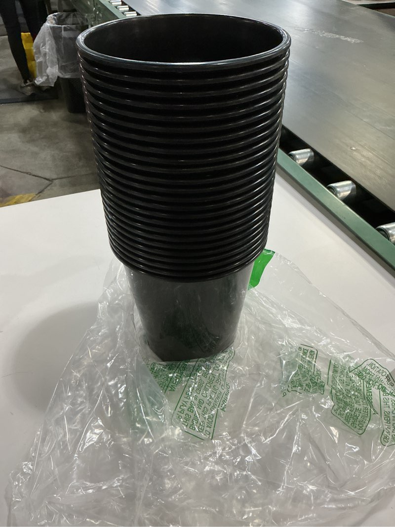 Condition photo showing Good Condition for layhit 24 pcs plastic ice buckets for parties 3 liters wine bucket portable ice holder disposable wine cooler for party wedding party beverages champagne soda and beer (black) black 24