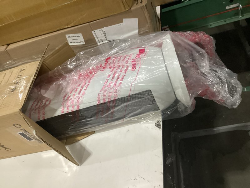 Condition photo showing New/Like New for Not tested!!! PELONIS 23” Oscillating Ceramic Tower Space Heater with Remote & Thermostat, Electric Energy Efficient Floor Heater for Indoor Use Large Room Safe with Timer, ECO Mode, 1500W, White