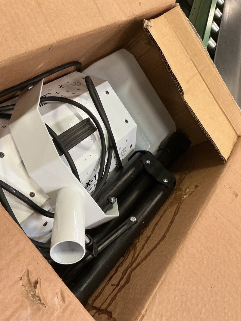 Condition photo showing As Is for LANGXUN 1500W Snow Machine with Manual & Wireless Remote Control | Large Output Snowmaking Machine for Indoor & Outdoors | Adjustable Snowflake Size | Perfect for Christmas, Weddings, and Parties