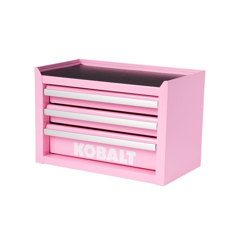 Kobalt Portable tool box 11.1-in W x 7.36-in H x 6.14-in D 3 -Drawer Pink