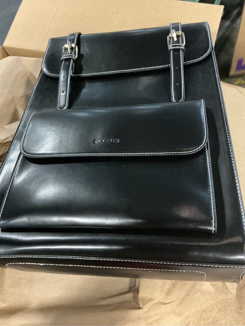 Condition photo showing Good Condition for ECOSUSI Laptop Backpack for Women PU Leather Backpack Vintage for Laptop 15.6 inches Computer Bag College Bookbag, Black