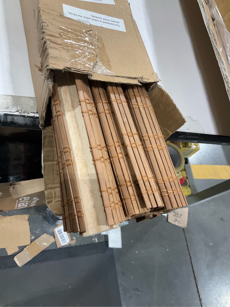 Cordless bamboo roman shades