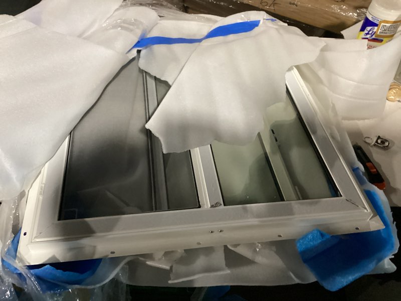 Sliding window 27x30 inch opening cracked flanges 
