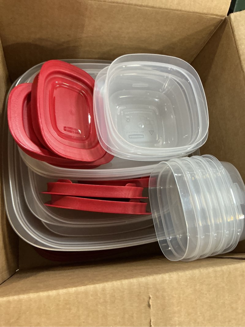Condition photo showing Good Condition for Rubbermaid EasyStore Rectangle and Square Containers, 22-Piece Set, Food Storage Containers with Lids 11-Pack