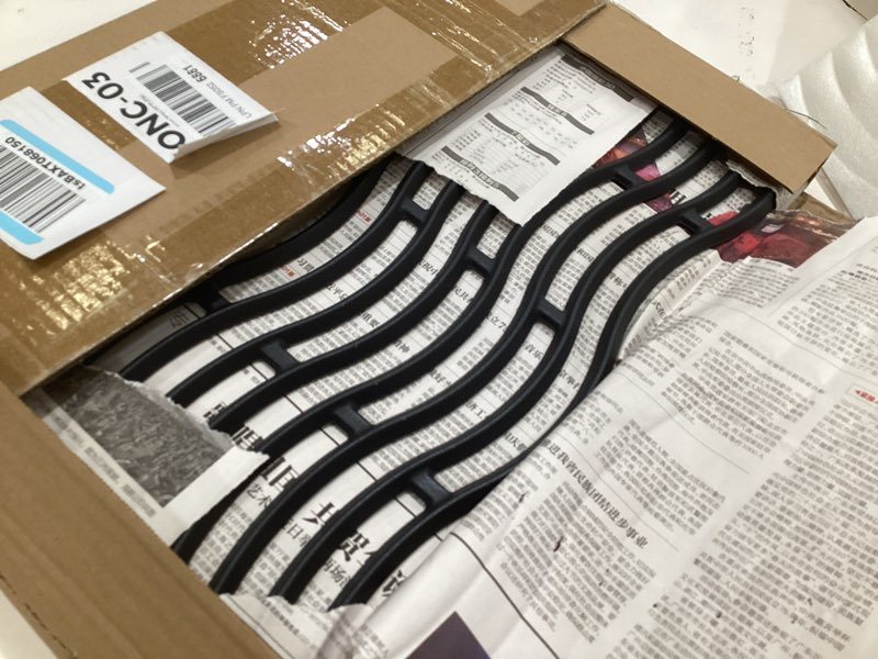 Condition photo showing As Is for grill grates replacement for napoleon prestige pro 500 gas grills, cast iron grill cooking grids, 17 3/4", 2 pack