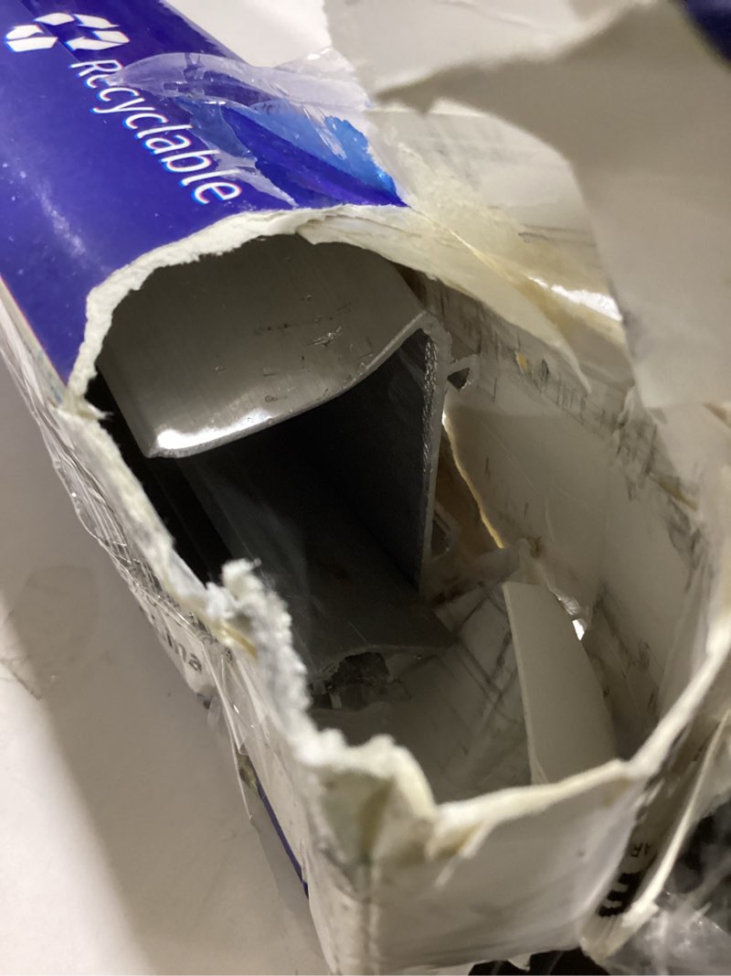 Condition photo showing Good Condition for U-Shaped Aluminum Door Bottom Shoes(Mill Finish) - Fire Rated - 1-3/4"W x 1-1/8"H x 36" L Weather Stripping Seal for Exterior Doors, Vinyl Insert, JS-217DV Mill Finish 1-3/4"W x 1-1/8"H x 36"L